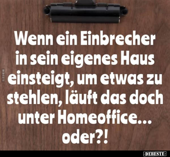 Wenn, Einbrecher, Haus, Läuft, Doch, Homeoffice