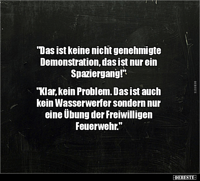 "Das ist keine nicht genehmigte Demonstration, das ist nur.." - Lustige Bilder | DEBESTE.de