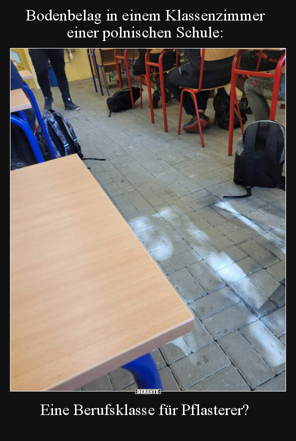 Bodenbelag in einem Klassenzimmer einer polnischen.. - Lustige Bilder | DEBESTE.de
