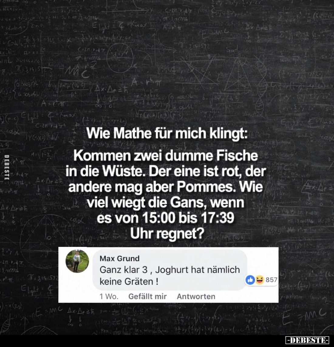 Wie Mathe für mich klingt: Kommen zwei dumme Fische in die.. - Lustige Bilder | DEBESTE.de