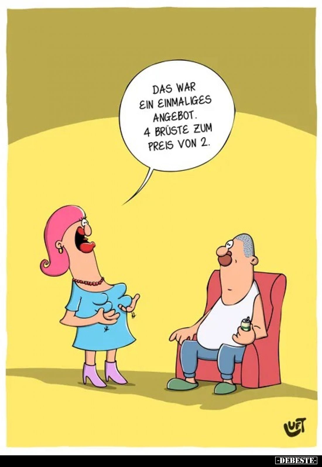 Das war ein einmaliges Angebot. 4 Brüste zum Preis von 2.