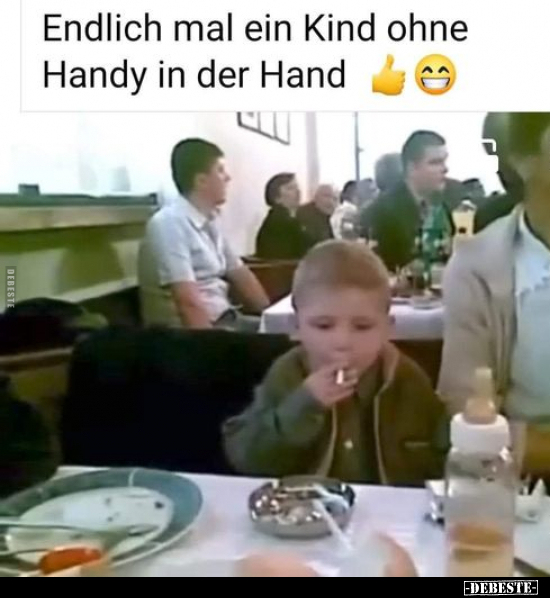 Endlich mal ein Kind ohne Handy in der Hand.. - Lustige Bilder | DEBESTE.de