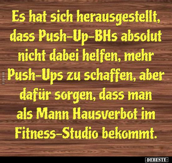 Es hat sich herausgestellt, dass Push-Up-BHs absolut nicht.. - Lustige Bilder | DEBESTE.de