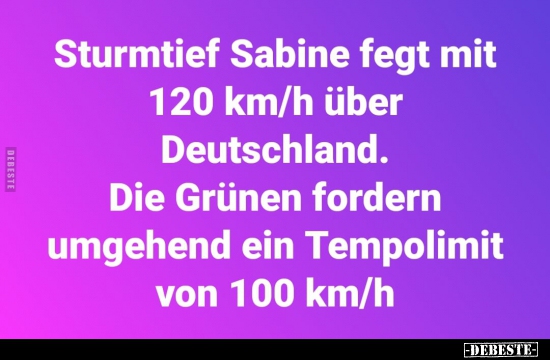 Sturmtief Sabine fegt mit 120 km/h über Deutschland... - Lustige Bilder | DEBESTE.de
