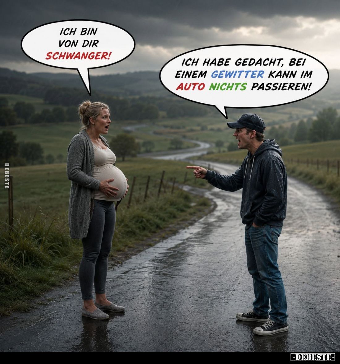 Ich bin von dir schwanger! -
Ich habe gedacht, bei einem Gewitter kann im Auto nichts passieren!