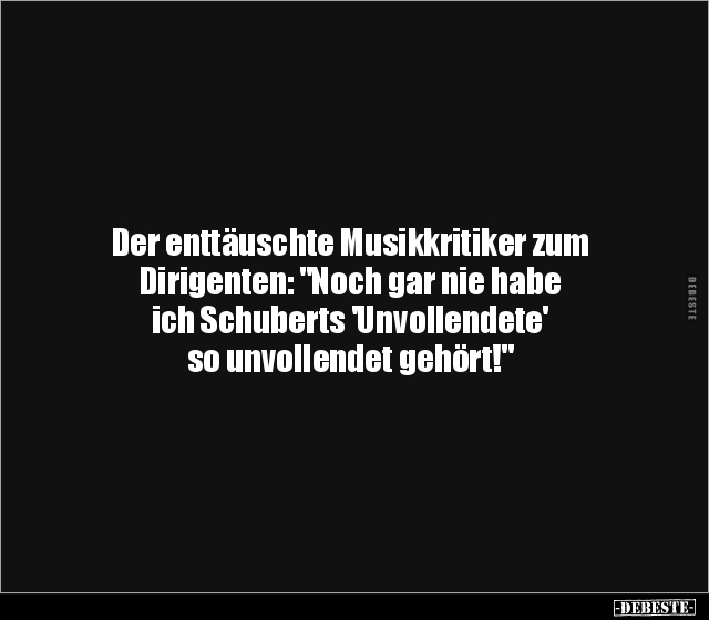 Der enttäuschte Musikkritiker zum Dirigenten: "Noch gar.." - Lustige Bilder | DEBESTE.de