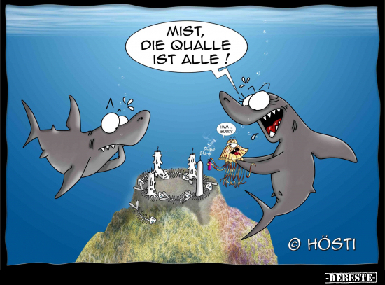 Mist, die Qualle ist alle!