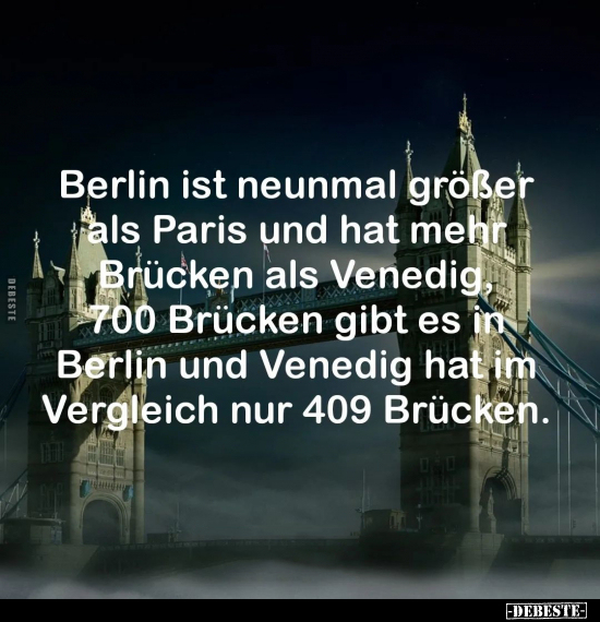 Berlin ist neunmal größer als Paris.. - Lustige Bilder | DEBESTE.de