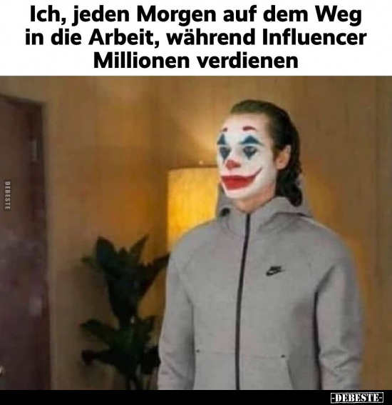 Ich, jeden Morgen auf dem Weg in die Arbeit, während..