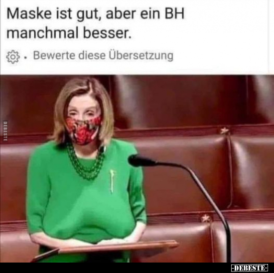 Maske ist gut, aber ein BH manchmal besser... - Lustige Bilder | DEBESTE.de