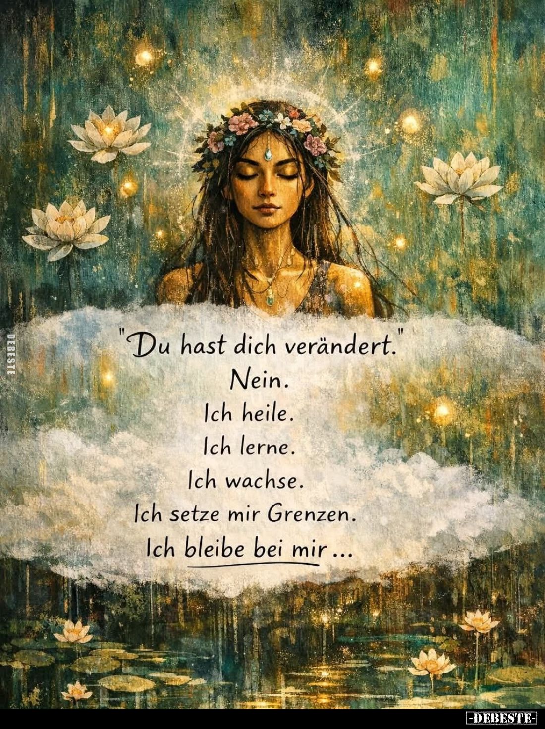 "Du hast dich verändert."
Nein.
Ich heile.
Ich lerne.
Ich wachse.
Ich setze mir Grenzen. Ich bleibe bei mir.