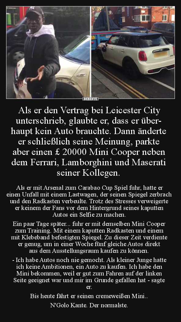 Als er den Vertrag bei Leicester City unterschrieb..