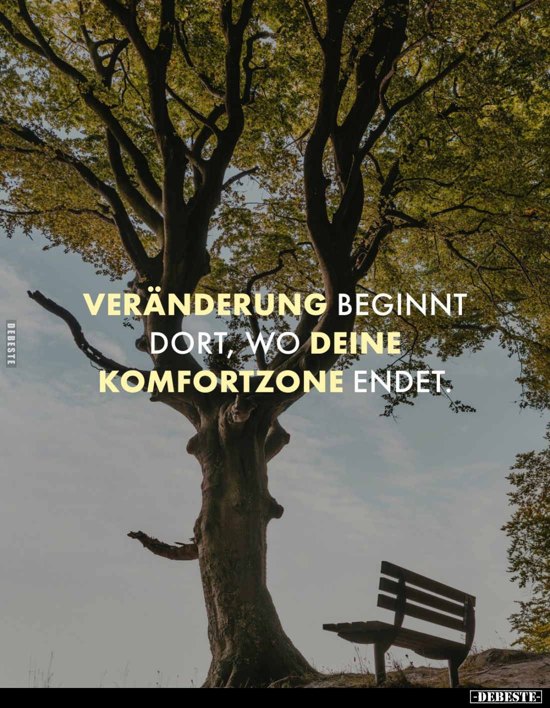 Veränderung beginnt dort, wo deine Komfortzone endet.