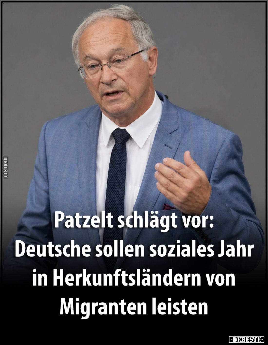 Patzelt schlägt vor: Deutsche sollen soziales Jahr in Herkunftsländern von Migranten leisten.