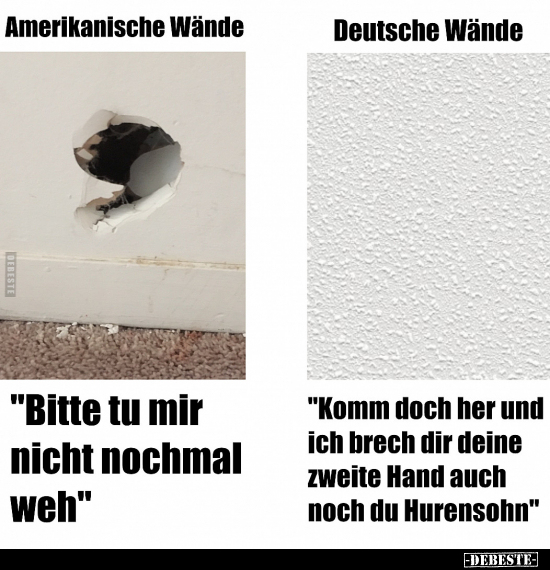 Amerikanische Wände / Deutsche Wände.. - Lustige Bilder | DEBESTE.de