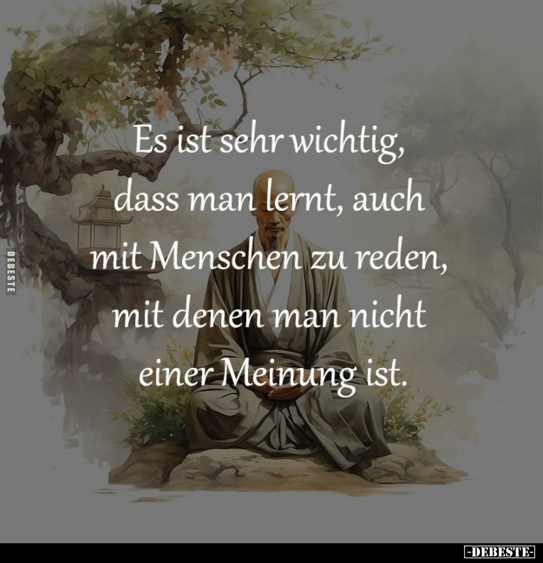 Es ist sehr wichtig, 
dass man lernt, auch 
mit Menschen zu reden, 
mit denen man nicht 
einer Meinung ist.
