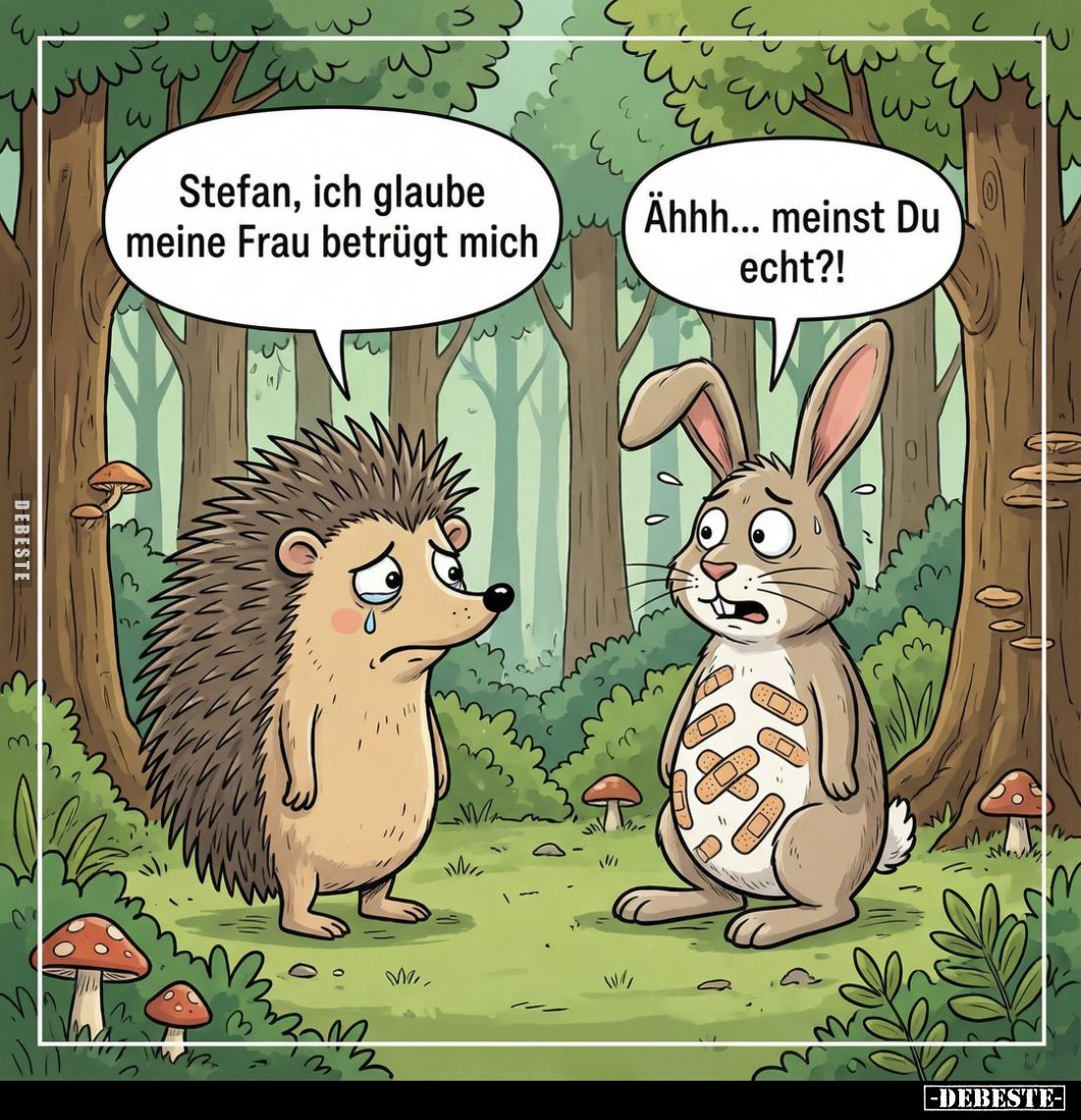 Stefan, ich glaube meine Frau betrügt mich.
-
Ähhh... meinst Du echt?!