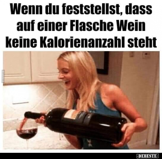 Wenn du feststellst, dass auf einer Flasche Wein keine.. - Lustige Bilder | DEBESTE.de