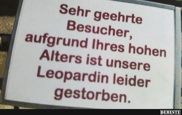 Sehr geehrte Besucher, aufgrund Ihres hohen Alters..