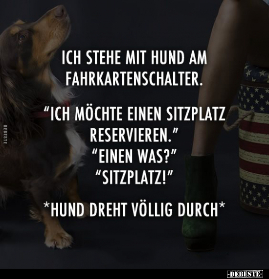Ich stehe mit dem Hund am Fahrkartenschalter.. - Lustige Bilder | DEBESTE.de