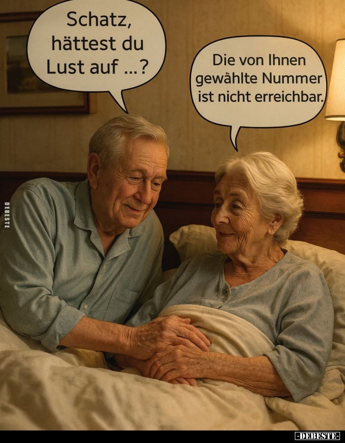 Schatz, hättest du Lust auf...? -
Die von Ihnen gewählte Nummer ist nicht erreichbar.