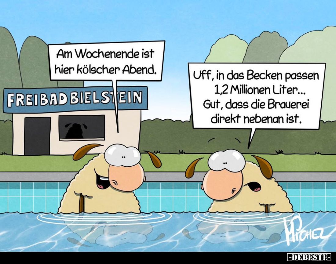 Am Wochenende ist hier kölscher Abend.
-
Uff, in das Becken passen 1,2 Millionen Liter... Gut, dass die Brauerei direkt neb...