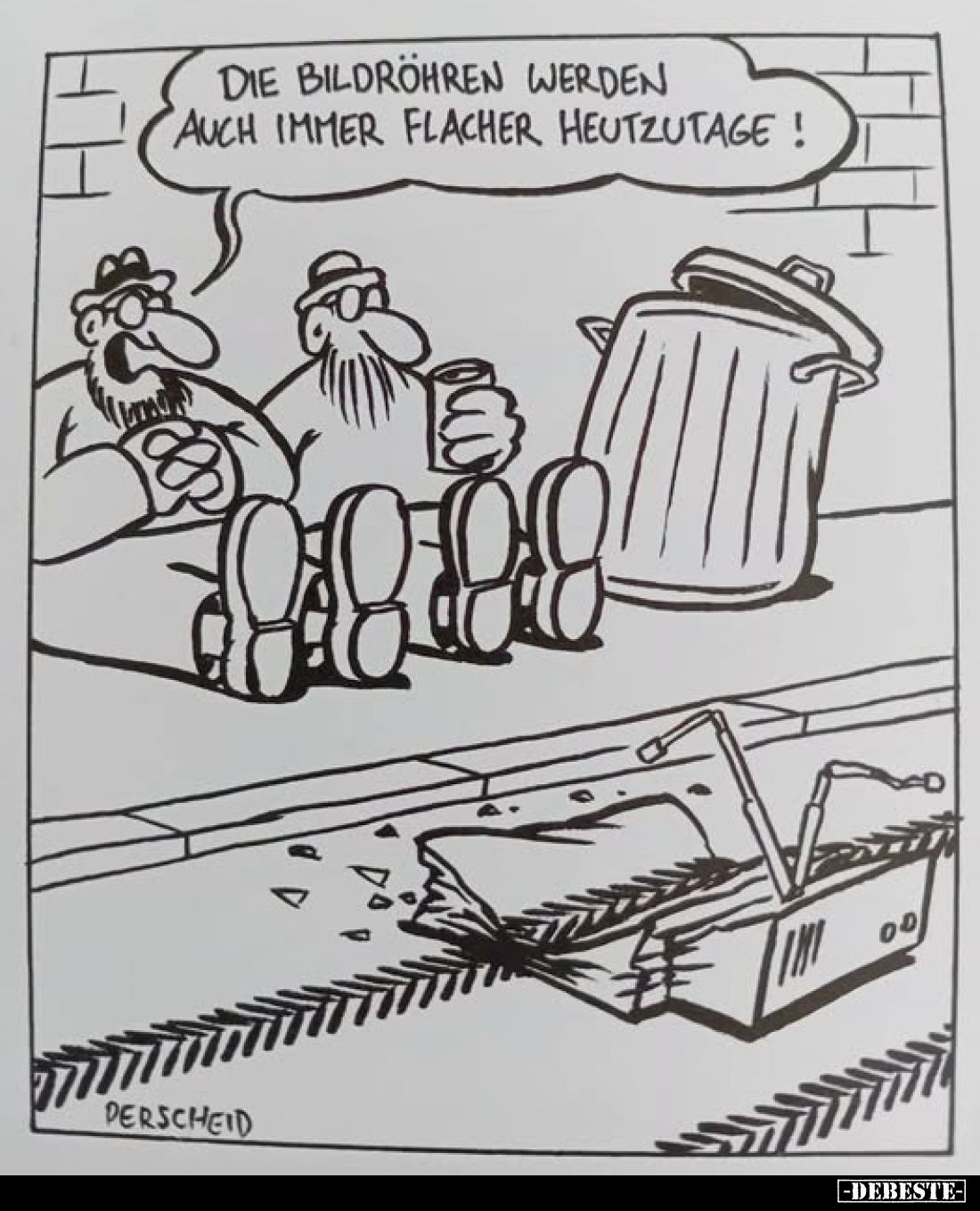 Die Bildröhren werden auch immer flacher heutzutage!