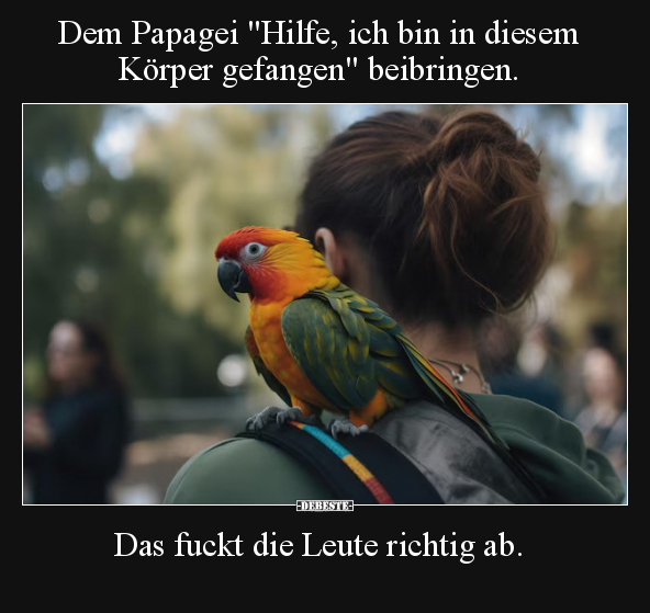 Dem Papagei "Hilfe, ich bin in diesem Körper gefangen".. - Lustige Bilder | DEBESTE.de