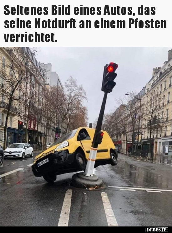 Seltenes Bild eines Autos, das seine Notdurft an einem.. - Lustige Bilder | DEBESTE.de