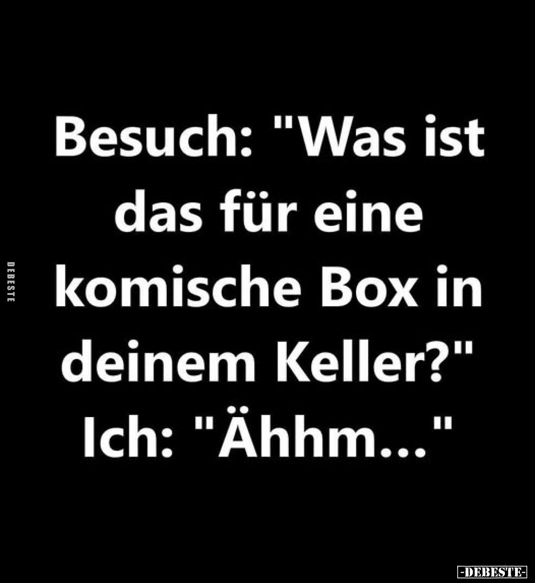 Besuch: "Was ist
das für eine
komische Box in
deinem Keller?"
Ich: "Ähhm..."