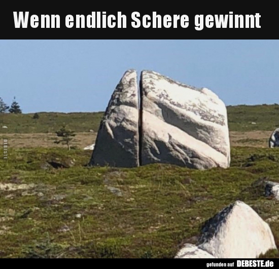 Wenn endlich Schere gewinnt..