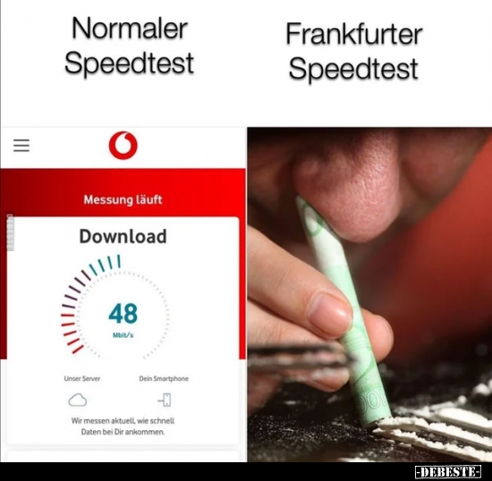 Normaler Speedtest / Frankfurter Speedtest.. - Lustige Bilder | DEBESTE.de