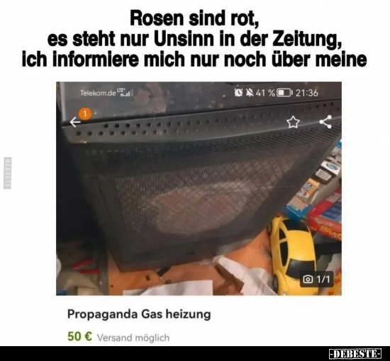 Rosen sind rot, es steht nur Unsinn in der Zeitung.. - Lustige Bilder | DEBESTE.de