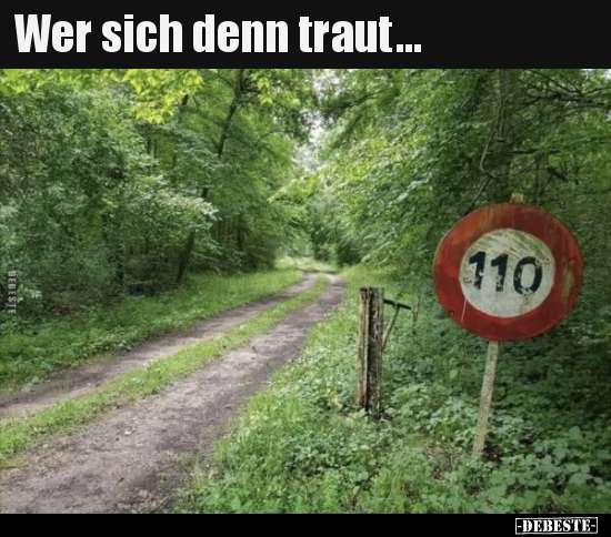 Wer sich denn traut...