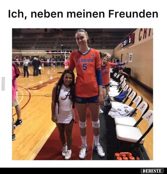 Ich, neben meinen Freunden..