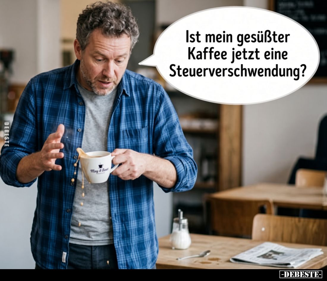 Ist mein gesüßter
Kaffee jetzt eine
Steuerverschwendung?