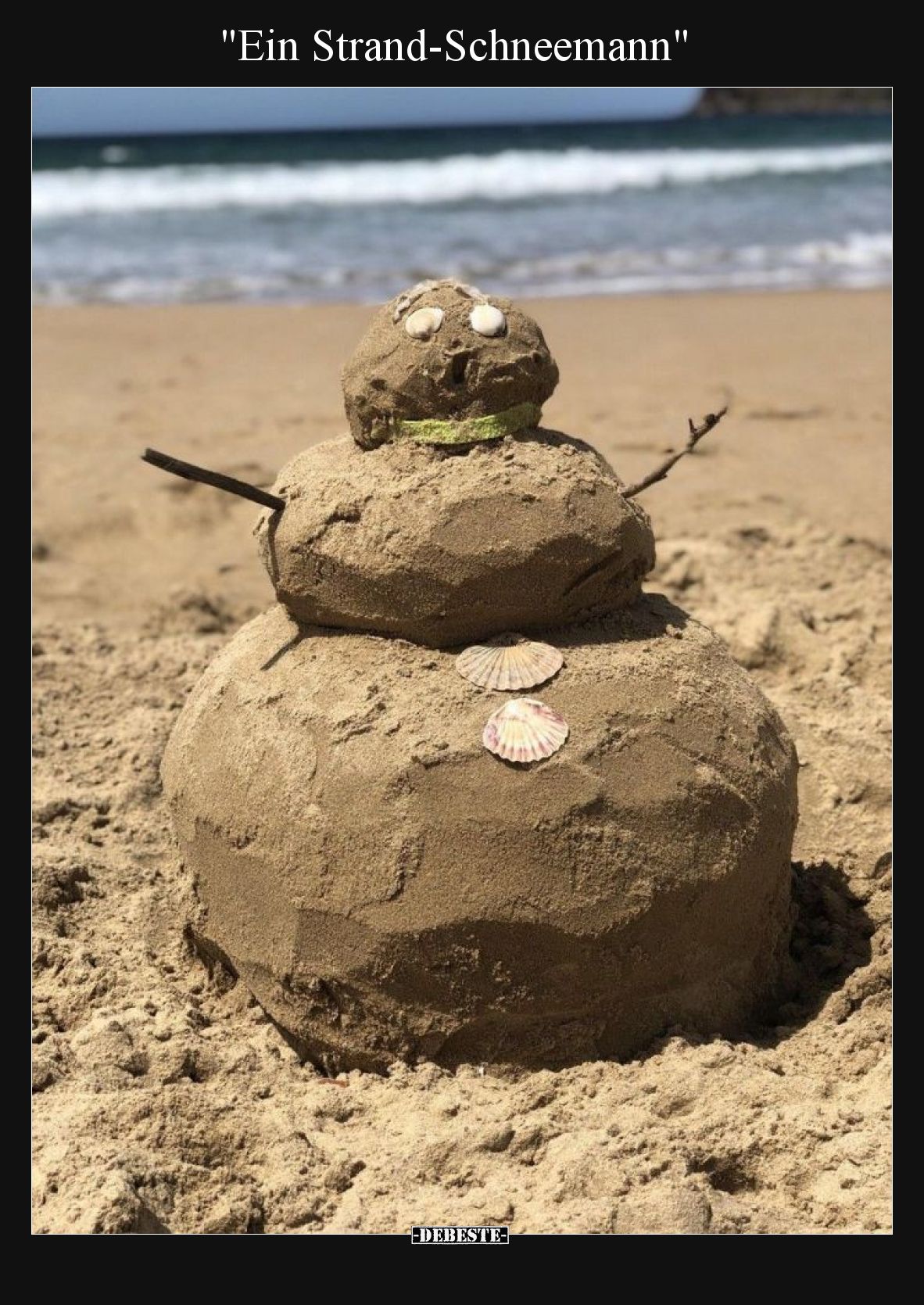 Ein Strand-Schneemann