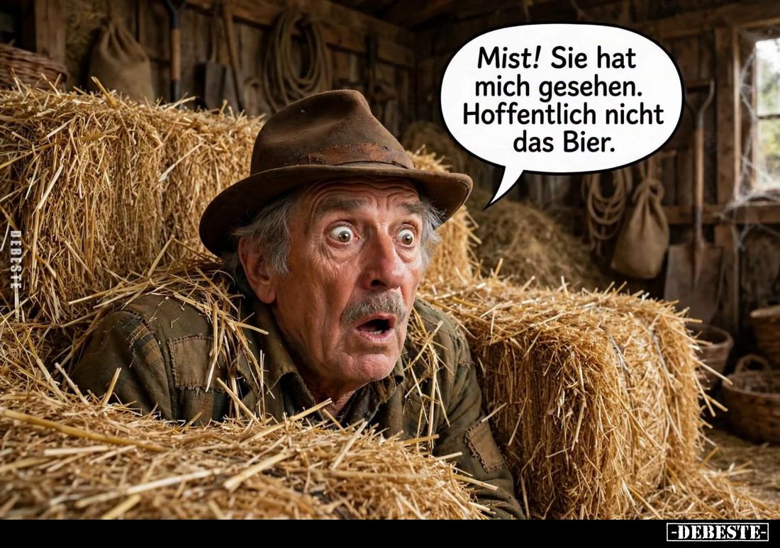 Mist! Sie hat mich gesehen. Hoffentlich nicht das Bier.