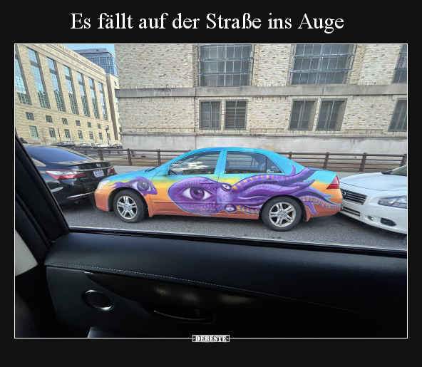 Es fällt auf der Straße ins Auge