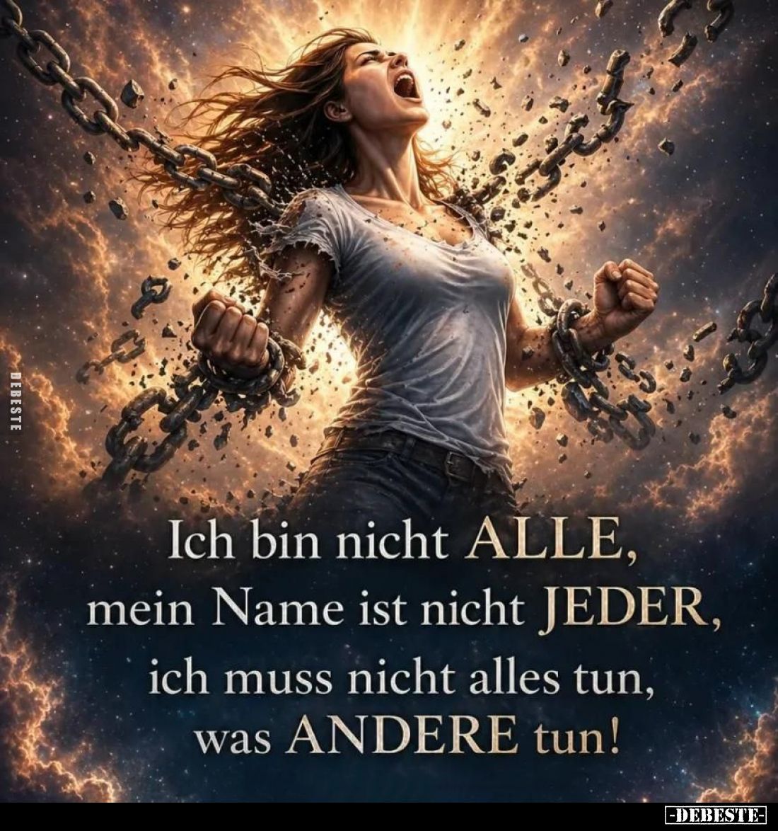 Ich bin nicht ALLE, mein Name ist nicht JEDER, ich muss nicht alles tun, was ANDERE tun!
