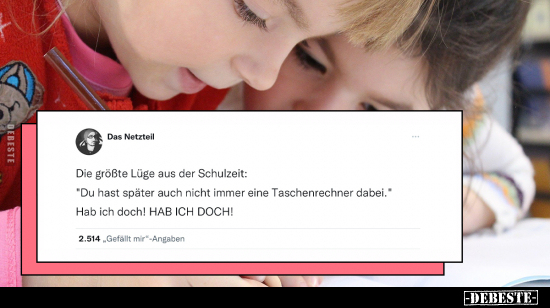 Die größte Lüge aus der Schulzeit.. - Lustige Bilder | DEBESTE.de