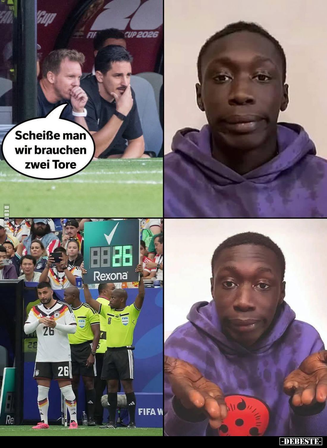 Scheiße man wir brauchen zwei Tore.
