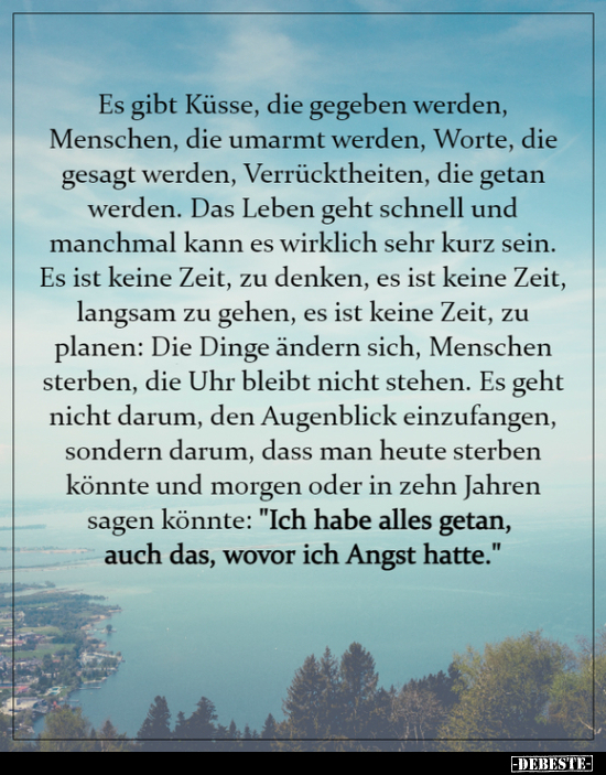 Es gibt Küsse, die gegeben werden, Menschen, die umarmt.. - Lustige Bilder | DEBESTE.de