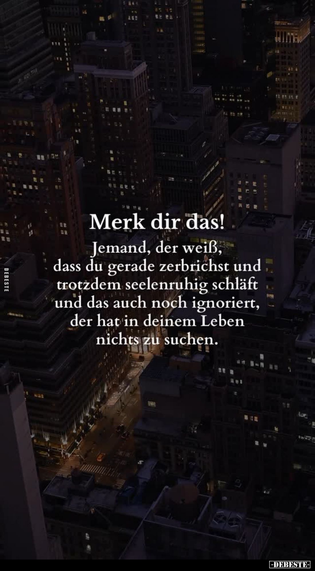 Merk dir das! Jemand, der weiß, dass du gerade zerbrichst.. - Lustige Bilder | DEBESTE.de