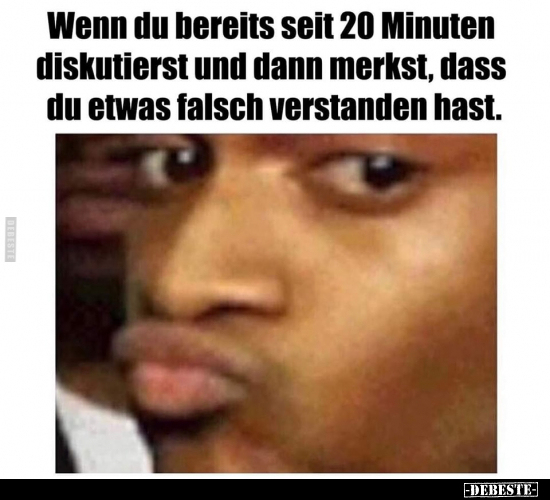 Wenn du bereits seit 20 Minuten diskutierst und dann.. - Lustige Bilder | DEBESTE.de