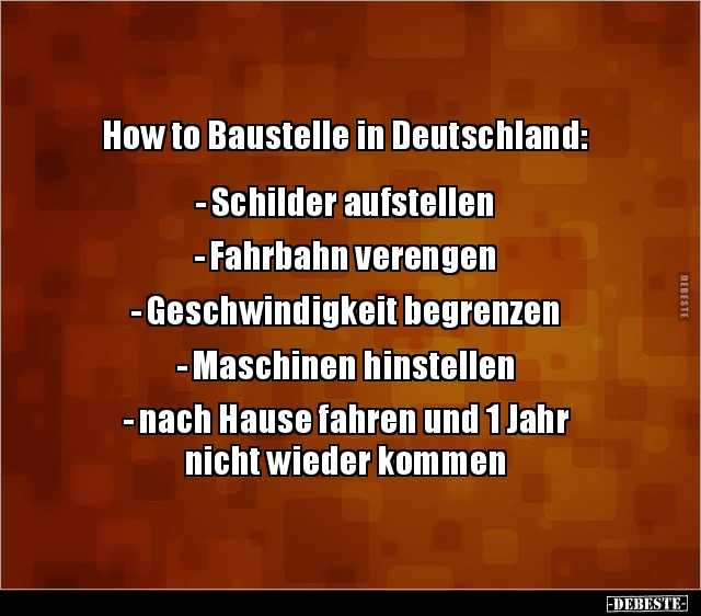 How to Baustelle in Deutschland.. - Lustige Bilder | DEBESTE.de