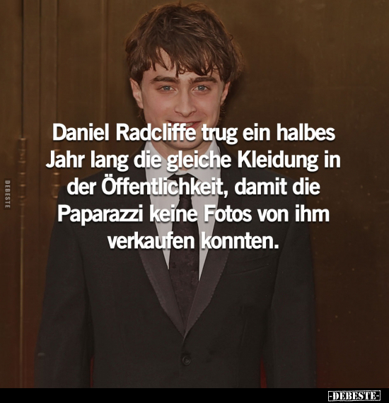 Daniel Radcliffe trug ein halbes Jahr lang die gleiche.. - Lustige Bilder | DEBESTE.de