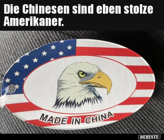 Die Chinesen sind eben stolze Amerikaner... - Lustige Bilder | DEBESTE.de