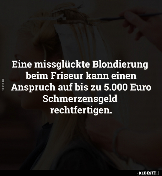 Eine missglückte Blondierung beim Friseur.. - Lustige Bilder | DEBESTE.de