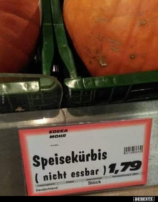 Speisekürbis (nicht essbar) 1,79.. - Lustige Bilder | DEBESTE.de